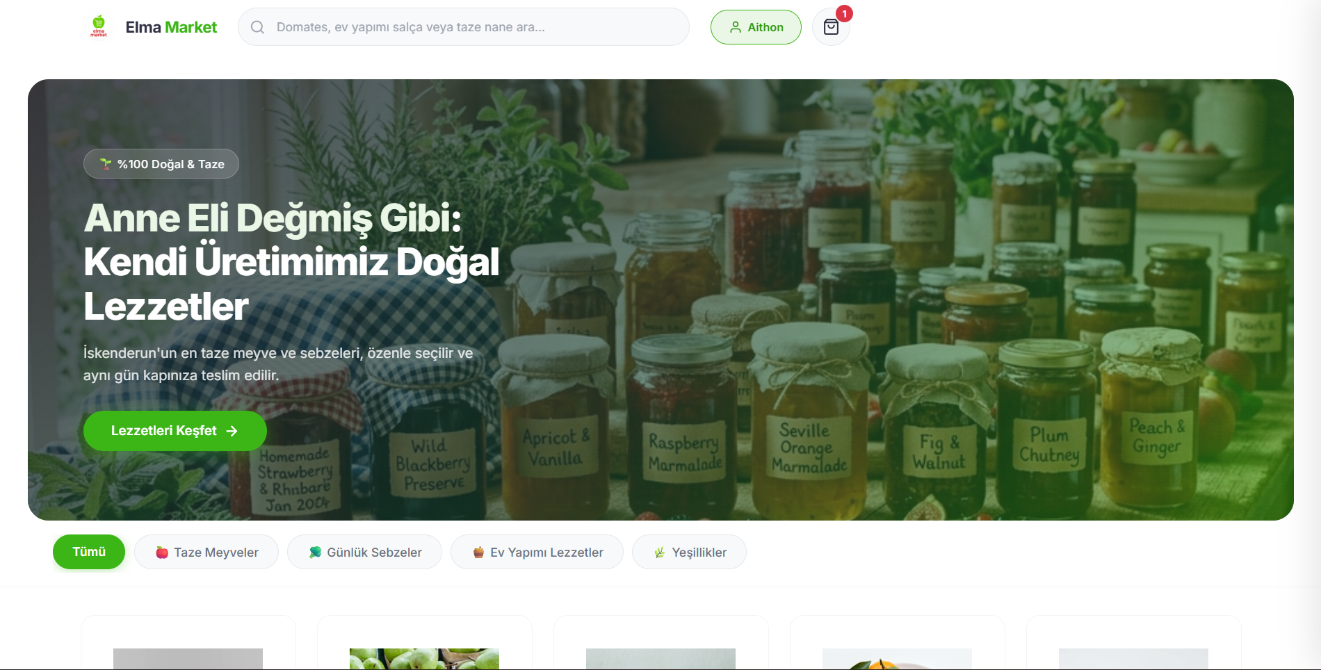 Elma Market — Manav ve Doğal Ürünler