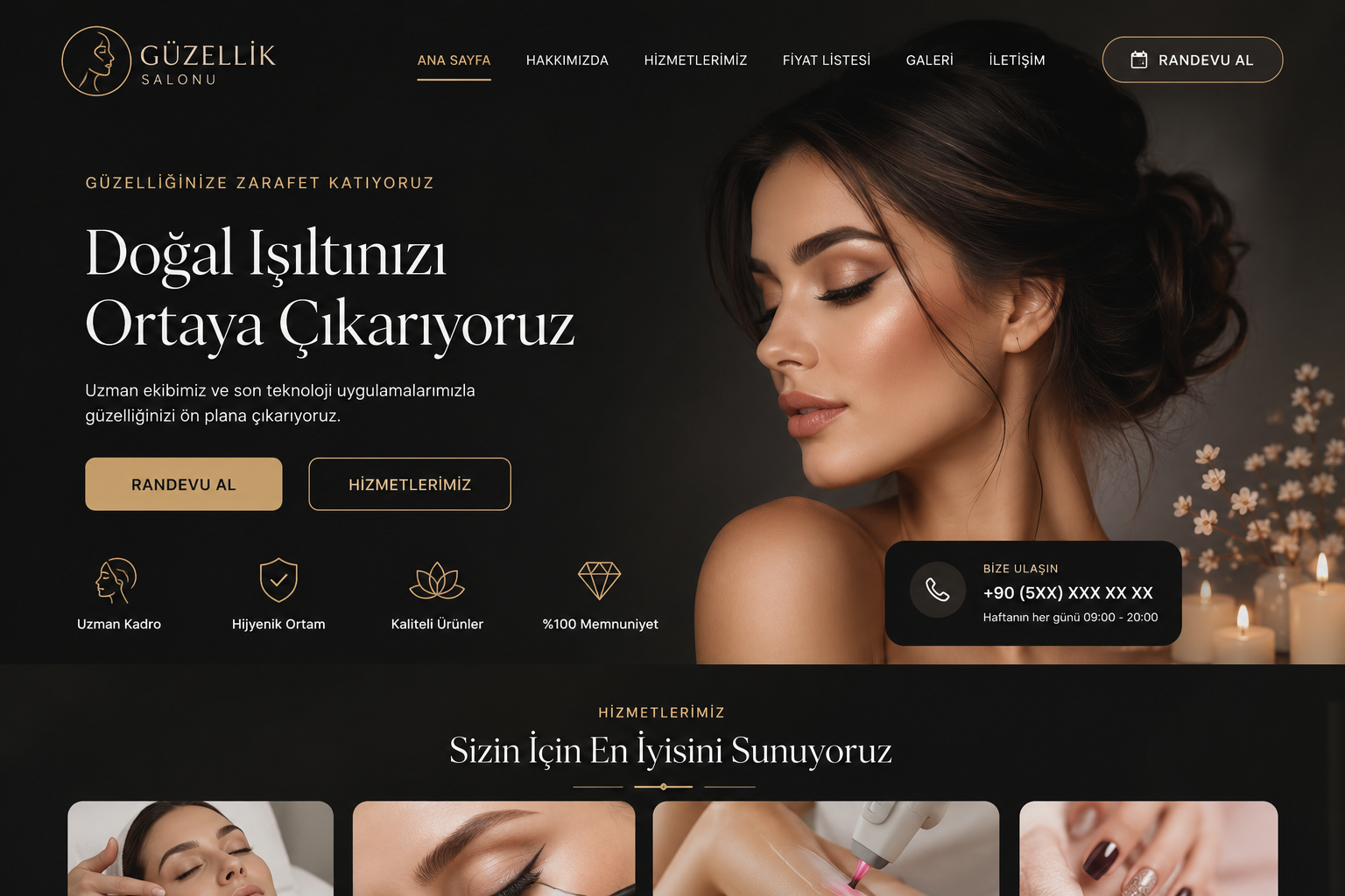 Güzellik Salonu Web Tasarımı