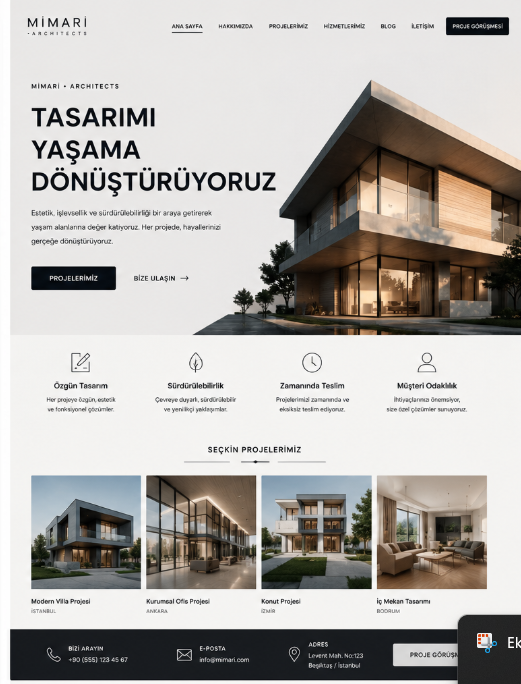 Mimarlık Ofisi Web Tasarımı